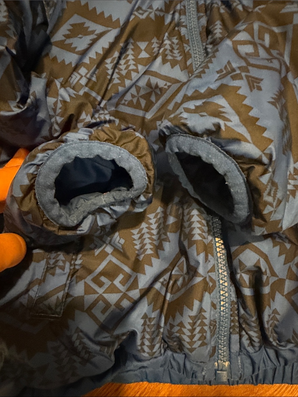 The North Face Kids Navy Hooded Puffer Jacket - Picture 4 of 9